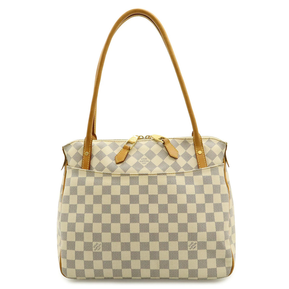 LOUIS VUITTON Damier Azur White Figeri Shoulder Bag Tote Hobo Carry